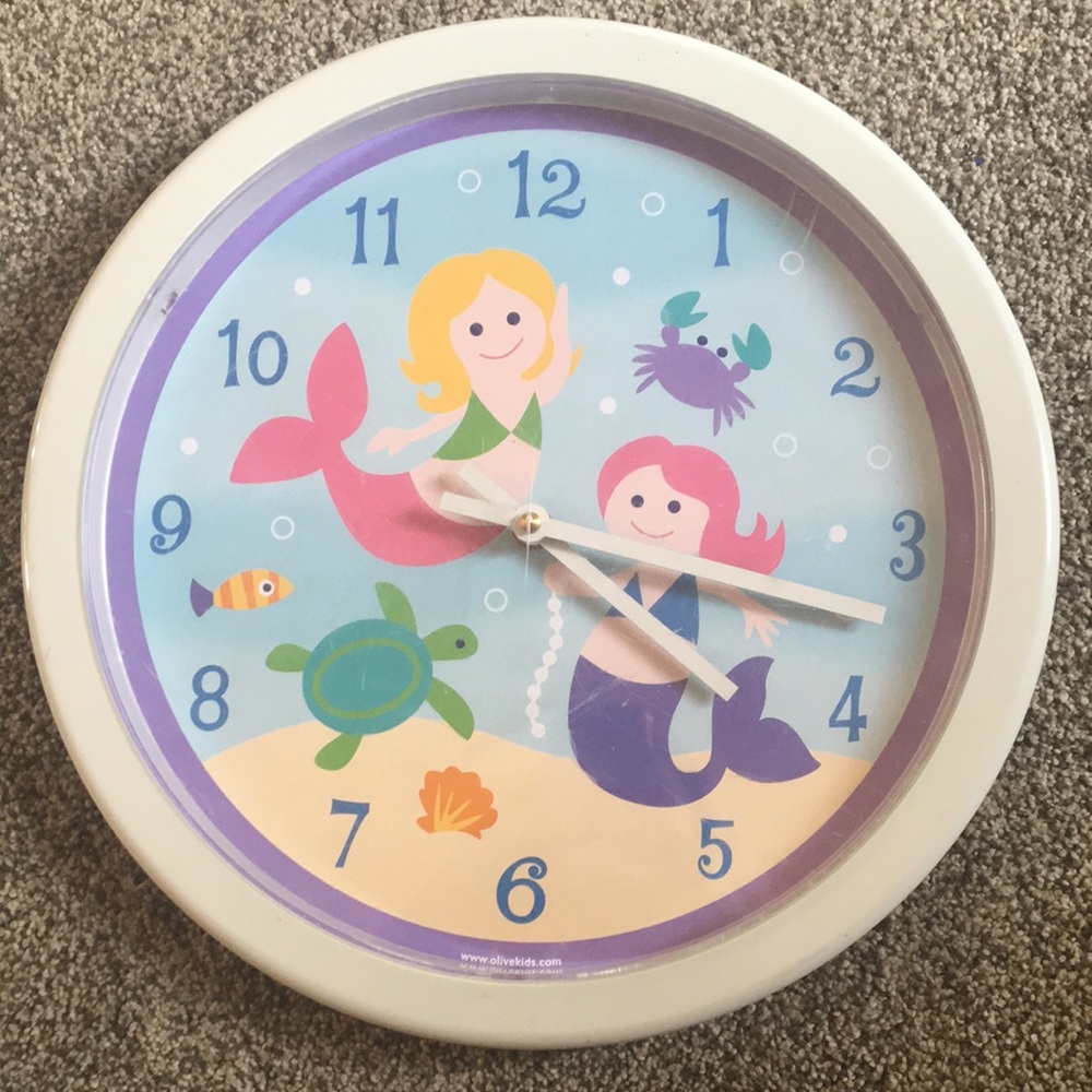 Wildkin mermaids wall clock